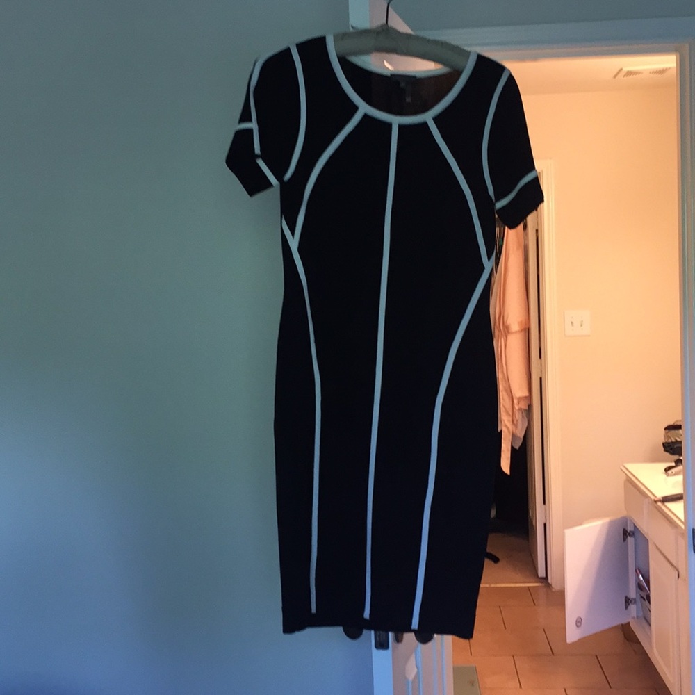 Black and white striped Vince Camuto Dress